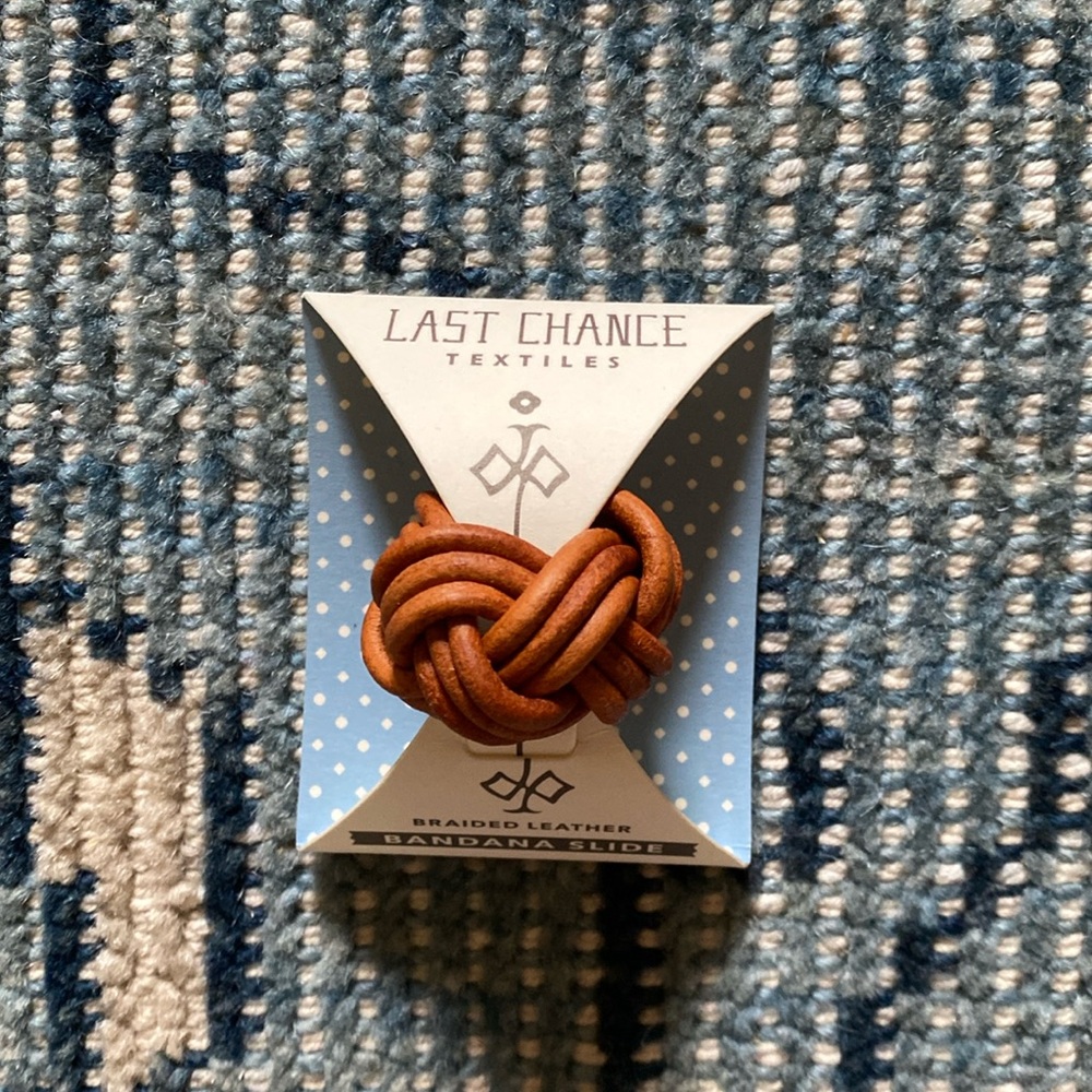 Braided Leather Bandana Slide - Brown